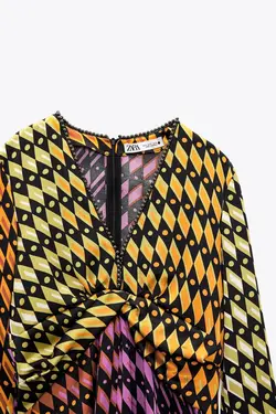 پیراهن کوتاه زنانه چند رنگ زارا