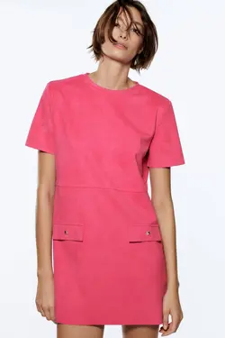 پیراهن کوتاه زنانه سرخابی زارا