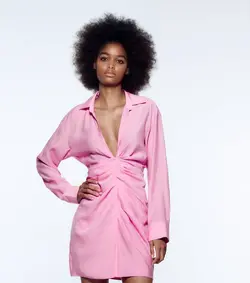 پیراهن کوتاه زنانه صورتی زارا