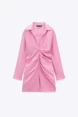 پیراهن کوتاه زنانه صورتی زارا