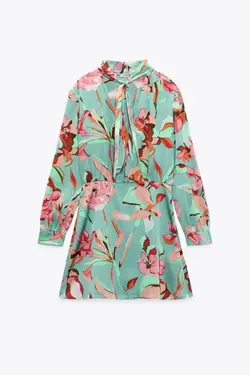 پیراهن کوتاه زنانه چند رنگ زارا