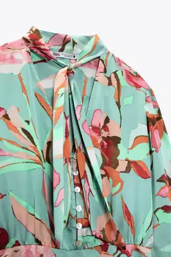 پیراهن کوتاه زنانه چند رنگ زارا