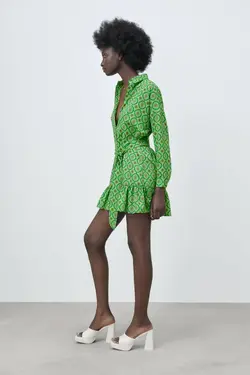 پیراهن کوتاه زنانه چند رنگ زارا