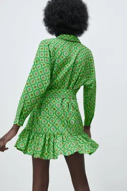 پیراهن کوتاه زنانه چند رنگ زارا