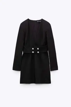 پیراهن کوتاه زنانه مشکی زارا