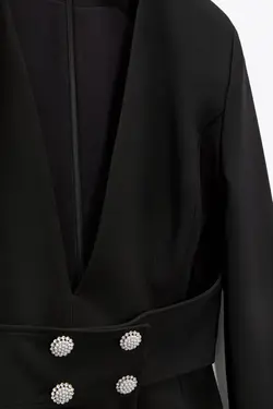 پیراهن کوتاه زنانه مشکی زارا