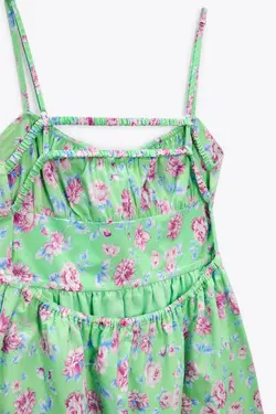 پیراهن کوتاه زنانه سبز زارا