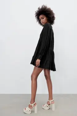 پیراهن کوتاه زنانه مشکی زارا