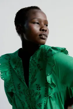 پیراهن کوتاه زنانه سبز زارا