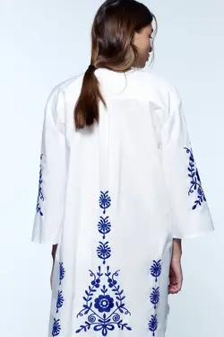 پیراهن کوتاه زنانه سفید زارا