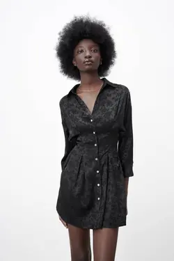 پیراهن کوتاه زنانه مشکی زارا