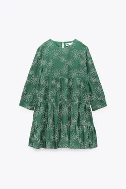 پیراهن کوتاه زنانه سبز زارا