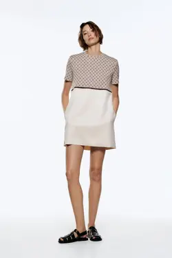 پیراهن کوتاه زنانه بژ زارا