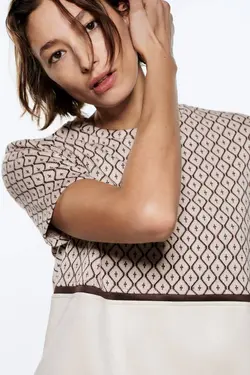 پیراهن کوتاه زنانه بژ زارا