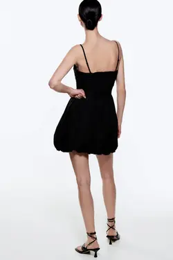 پیراهن کوتاه زنانه مشکی زارا