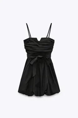 پیراهن کوتاه زنانه مشکی زارا