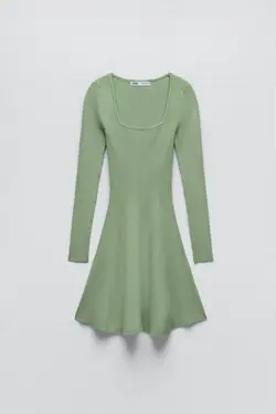 پیراهن کوتاه زنانه سبز زارا