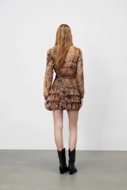 پیراهن کوتاه زنانه نارنجی زارا