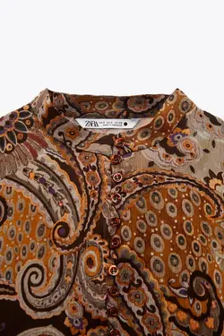 پیراهن کوتاه زنانه نارنجی زارا