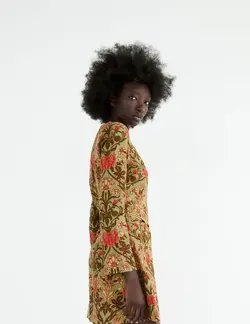 پیراهن کوتاه زنانه چند رنگ زارا