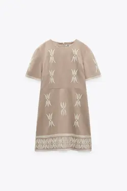 پیراهن کوتاه زنانه بژ زارا