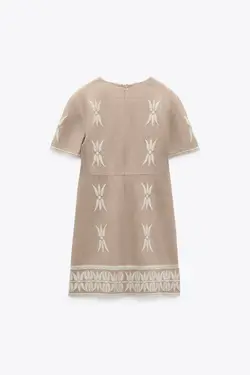 پیراهن کوتاه زنانه بژ زارا