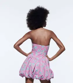 پیراهن کوتاه زنانه صورتی زارا