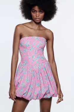 پیراهن کوتاه زنانه صورتی زارا