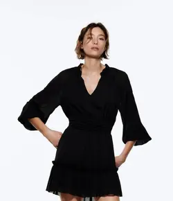 پیراهن کوتاه زنانه مشکی زارا