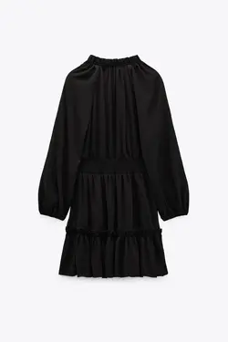 پیراهن کوتاه زنانه مشکی زارا