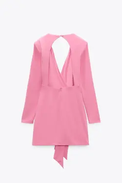 پیراهن کوتاه زنانه صورتی زارا