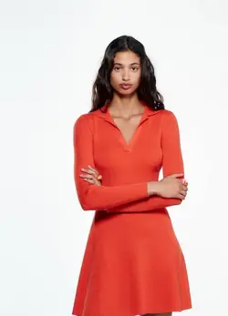 پیراهن کوتاه زنانه نارنجی زارا