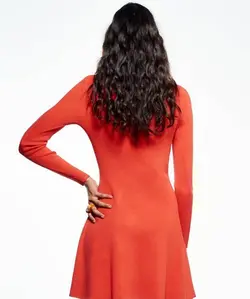 پیراهن کوتاه زنانه نارنجی زارا