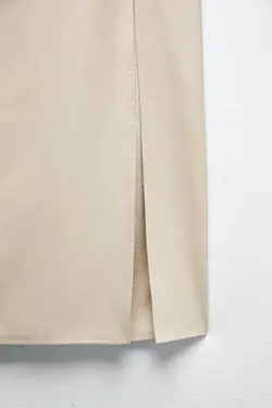 پیراهن میدی زنانه سفید تیره زارا