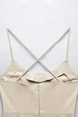 پیراهن میدی زنانه سفید تیره زارا