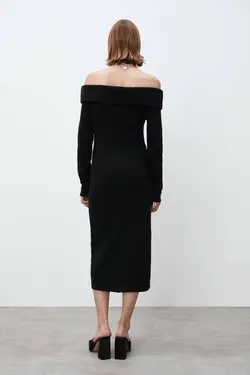 پیراهن میدی زنانه مشکی زارا