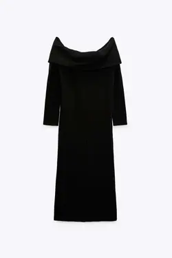 پیراهن میدی زنانه مشکی زارا