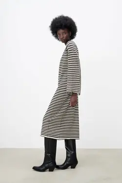 پیراهن میدی زنانه چند رنگ زارا