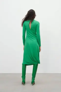 پیراهن میدی زنانه سبز زارا