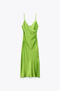 پیراهن میدی زنانه قهوه ای زارا