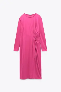 پیراهن میدی زنانه صورتی زارا