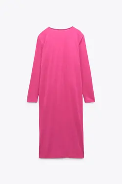 پیراهن میدی زنانه صورتی زارا