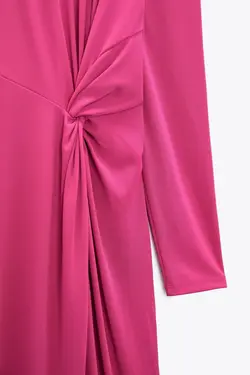 پیراهن میدی زنانه صورتی زارا