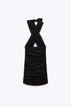 پیراهن کوتاه زنانه مشکی زارا