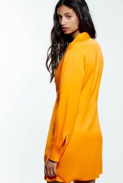 پیراهن کوتاه زنانه نارنجی زارا