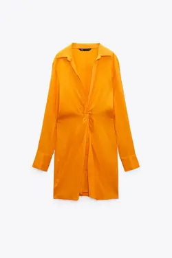 پیراهن کوتاه زنانه نارنجی زارا