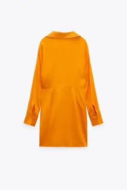 پیراهن کوتاه زنانه نارنجی زارا