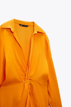 پیراهن کوتاه زنانه نارنجی زارا