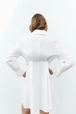 پیراهن کوتاه زنانه سفید زارا