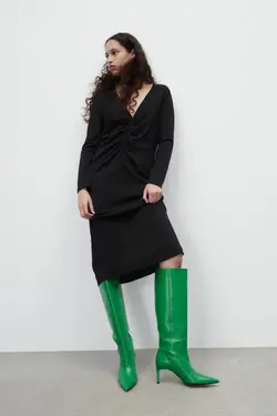 پیراهن میدی زنانه مشکی زارا